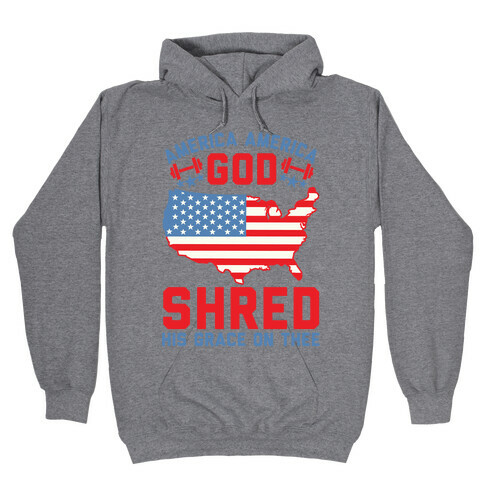 America America God Shred His Grace On Thee Hooded Sweatshirt