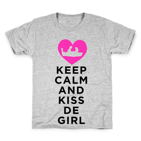 Keep Calm And Kiss De Girl (Tank) Kids T-Shirt