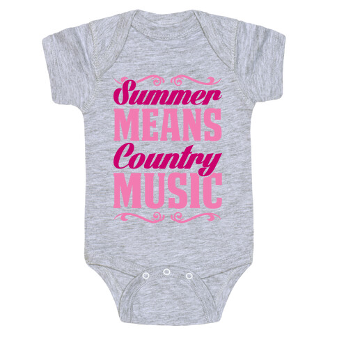 Summer Means Country Music Baby One-Piece