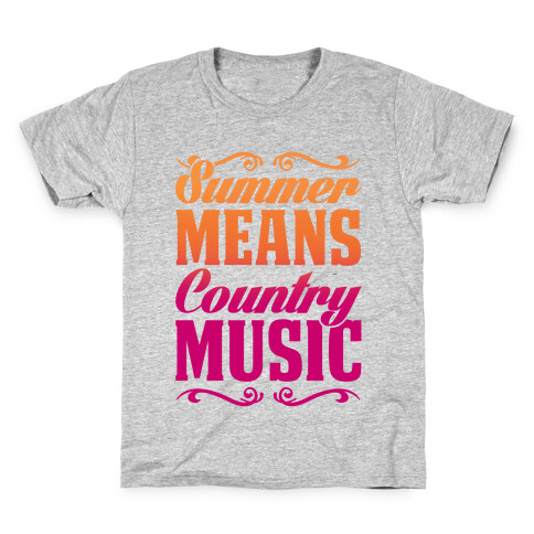 Summer Means Country Music Kids T-Shirt