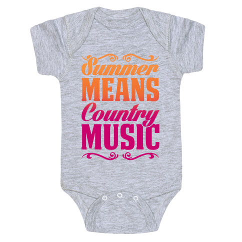 Summer Means Country Music Baby One-Piece