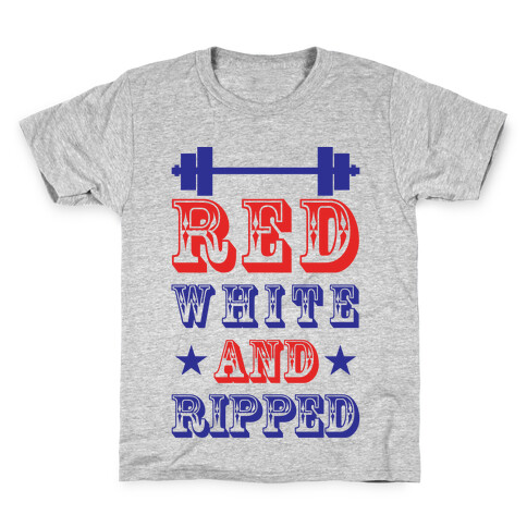 Red White and Ripped Kids T-Shirt