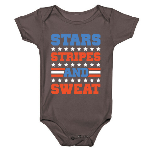 Stars Stripes and Sweat Baby One-Piece