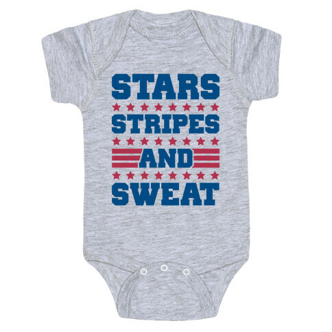 Stars Stripes and Sweat Baby One-Piece