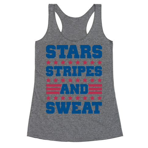 Stars Stripes and Sweat Racerback Tank Top