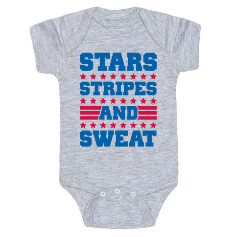Stars Stripes and Sweat Baby One-Piece