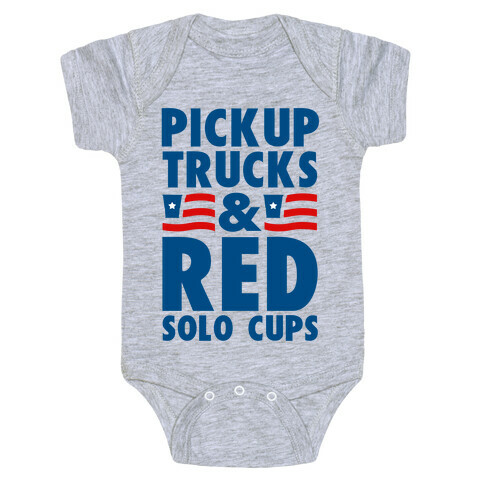 Pickup Trucks and Red Solo Cups Baby One-Piece
