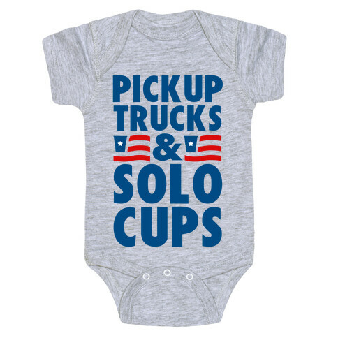 Pickup Trucks and Solo Cups Baby One-Piece