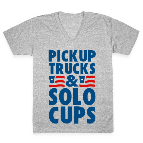 Pickup Trucks and Solo Cups V-Neck Tee Shirt