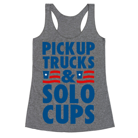 Pickup Trucks and Solo Cups Racerback Tank Top