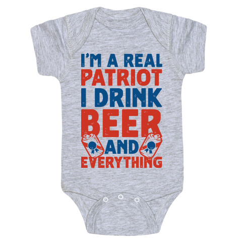 Real Patriot  Baby One-Piece