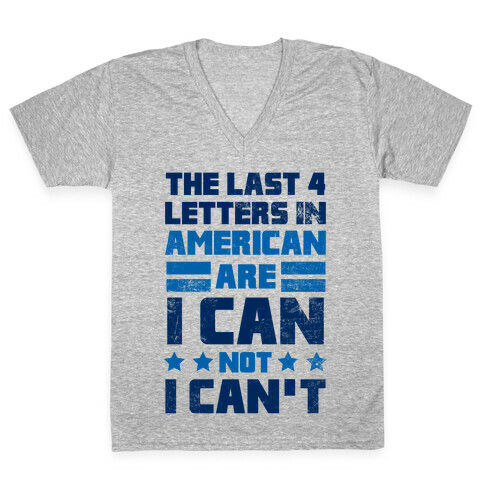 The Last 4 Letters In America V-Neck Tee Shirt