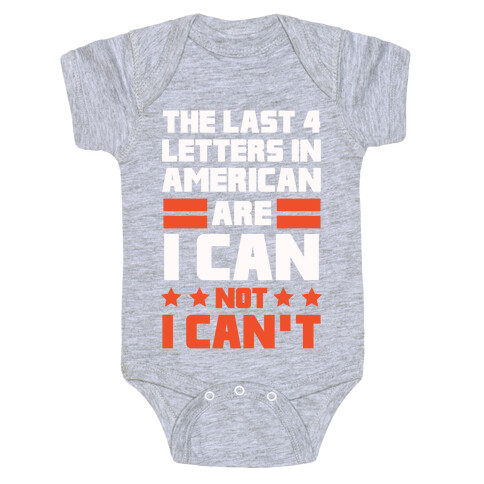 The Last 4 Letters In America Baby One-Piece