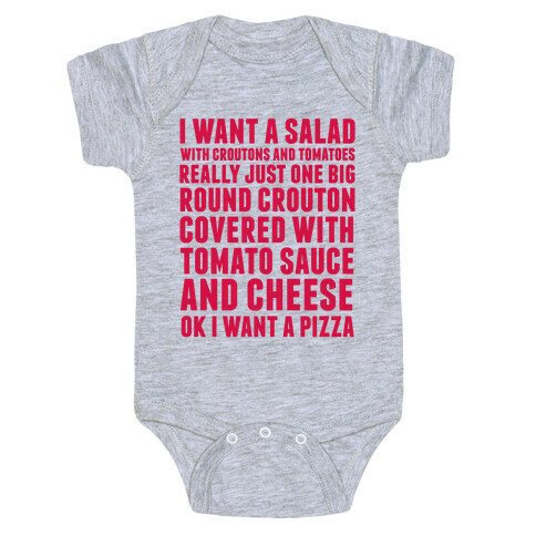 I Want a Salad Baby One-Piece