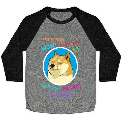 Nap Doge Baseball Tee