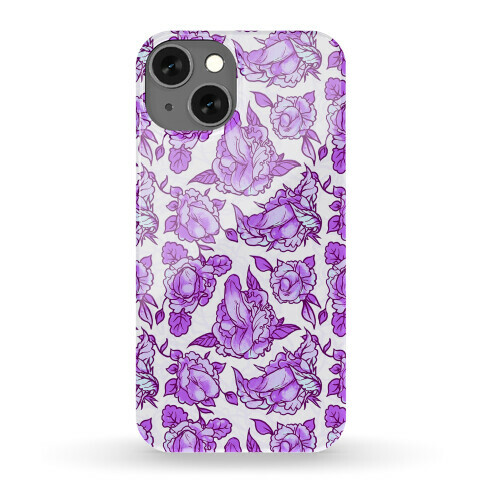 Floral Penis Pattern Purple Phone Case