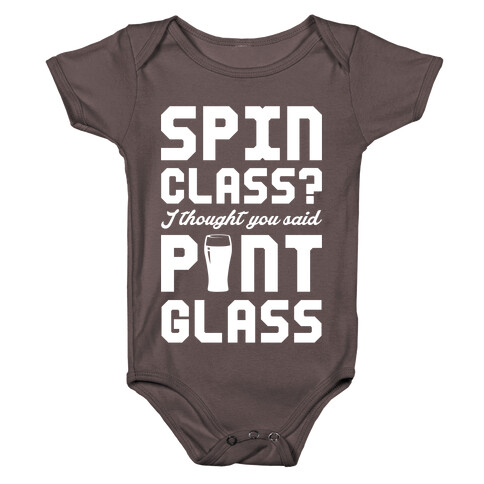 Spin Class Pint Glass Baby One-Piece