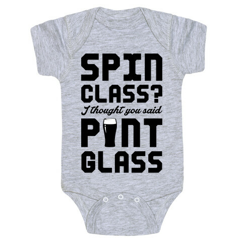 Spin Class Pint Glass Baby One-Piece