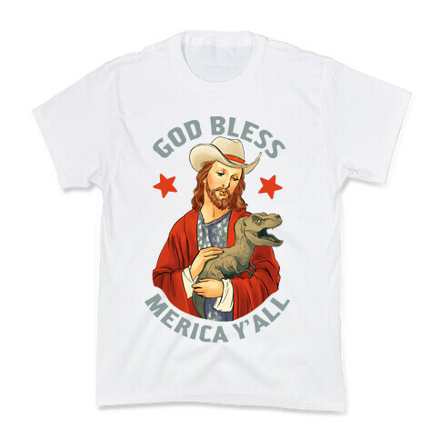 God Bless Merica Y'all Kids T-Shirt