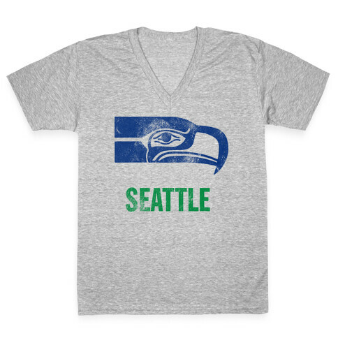 Seattle (Vintage) V-Neck Tee Shirt