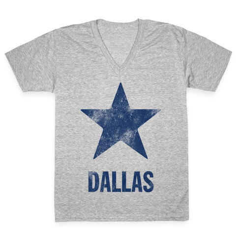 Dallas Alternate (Vintage) V-Neck Tee Shirt