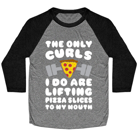 I Lift Pizza Baseball Tee