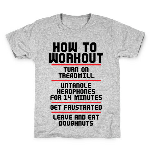 How To Workout Kids T-Shirt