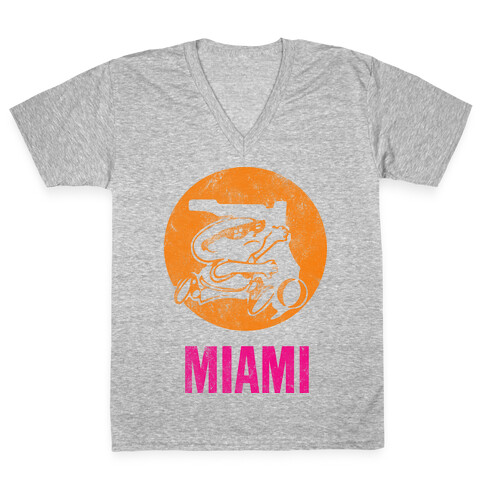 Miami (Vintage) V-Neck Tee Shirt