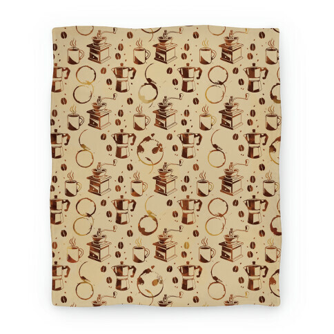 Coffee Pattern Blanket