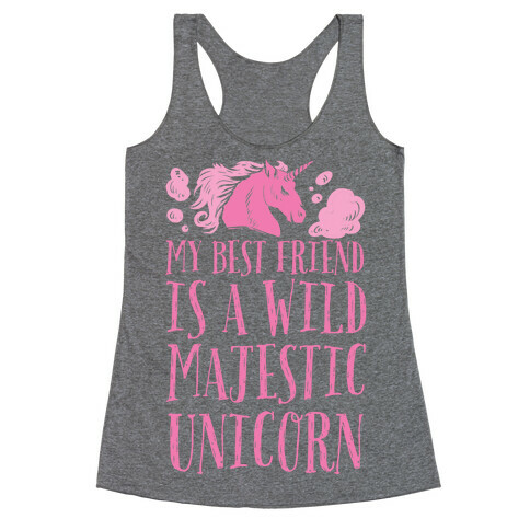 Wild Majestic Unicorn Racerback Tank Top