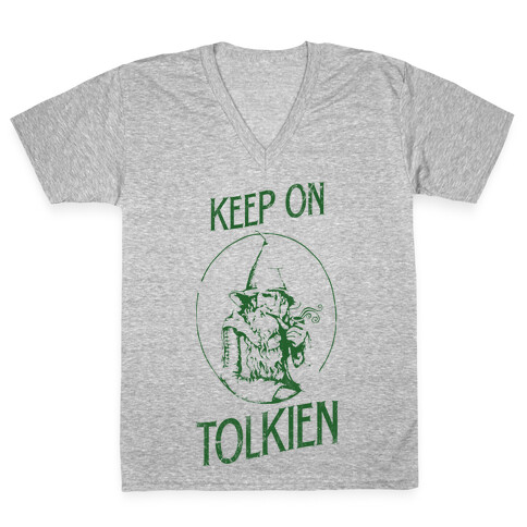 Keep On Tolkien! (Tank) V-Neck Tee Shirt