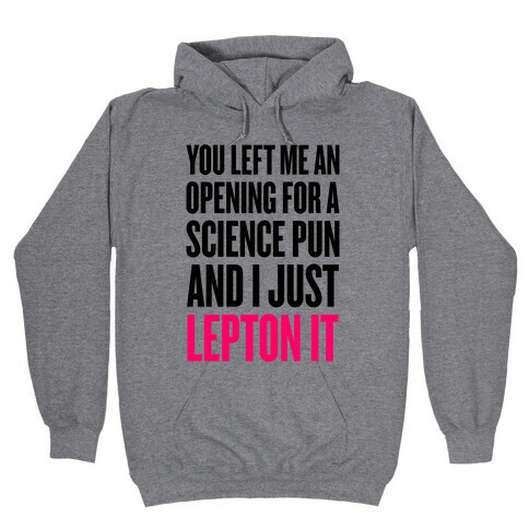 You Left Me An Opening For A Science Pun Hooded Sweatshirt