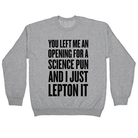 You Left Me An Opening For A Science Pun Pullover