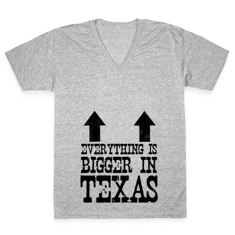 Everything is Bigger in Texas (Boobs) V-Neck Tee Shirt