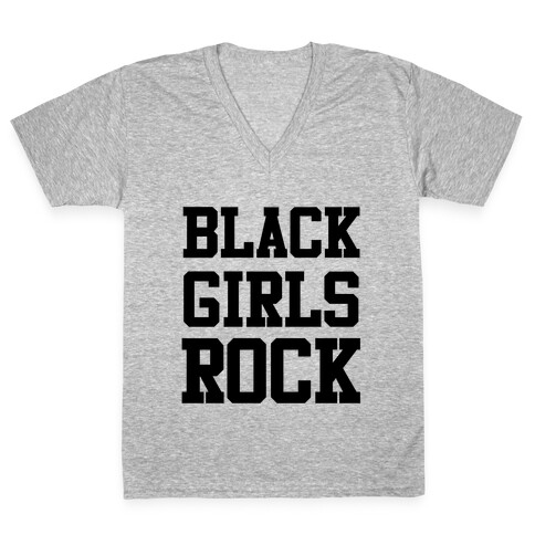 Black Girls Rock V-Neck Tee Shirt