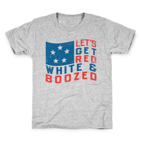 Let's Get Red White And Boozed (Vintage Tank) Kids T-Shirt