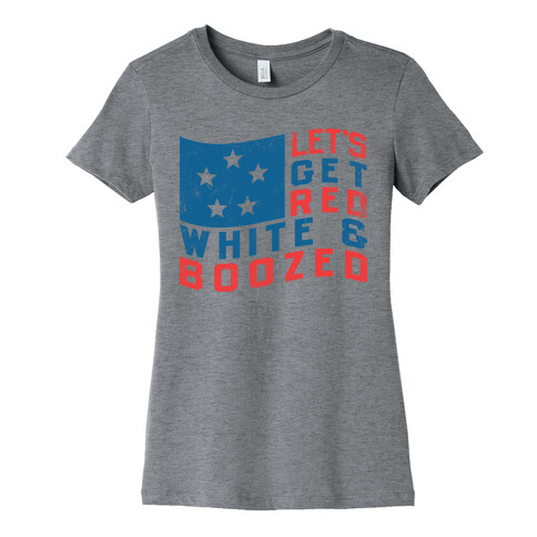 Let's Get Red White And Boozed (Vintage Tank) Womens T-Shirt