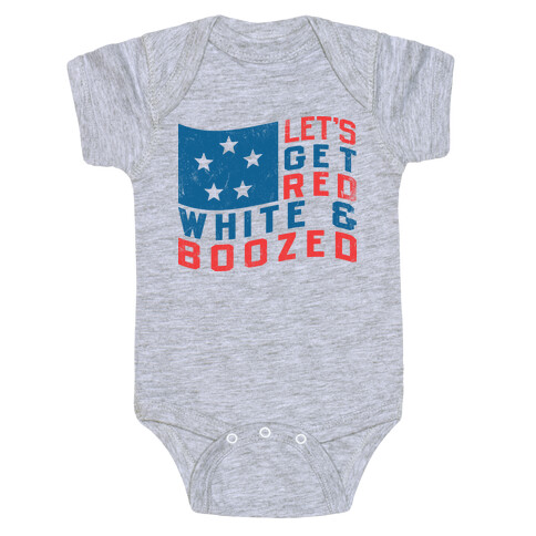 Let's Get Red White And Boozed (Vintage Tank) Baby One-Piece
