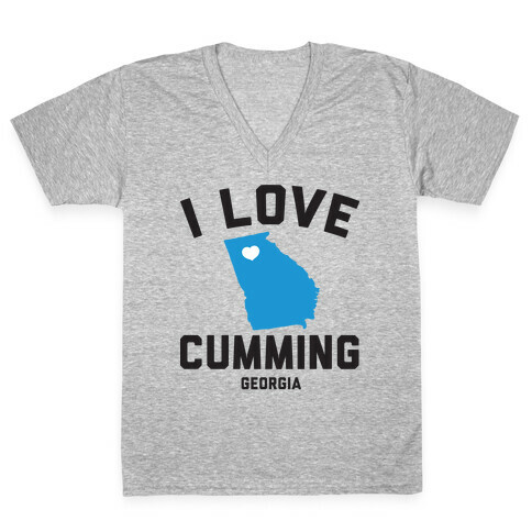 I Love Cumming Georgia V-Neck Tee Shirt