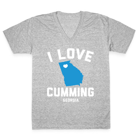 I Love Cumming Georgia V-Neck Tee Shirt