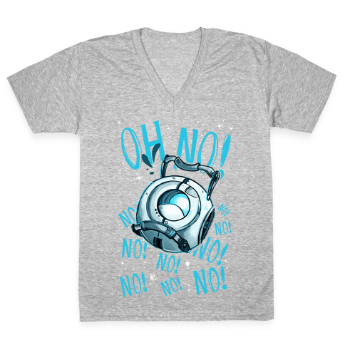 Oh No! (Wheatley) V-Neck Tee Shirt