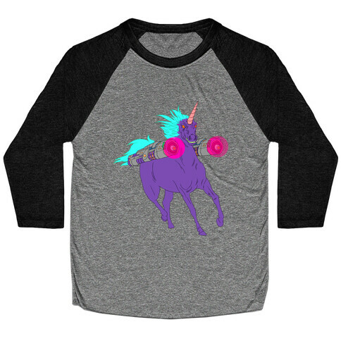 LASER WARRIOR UNICORN Baseball Tee