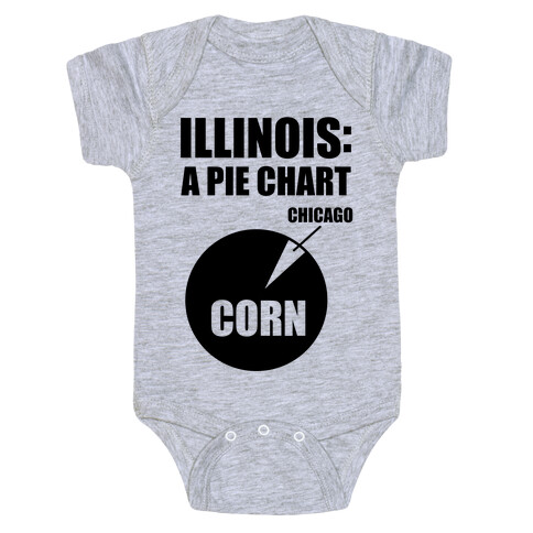 Illinois: A Pie Chart Baby One-Piece