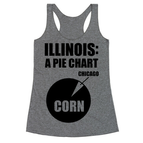 Illinois: A Pie Chart Racerback Tank Top