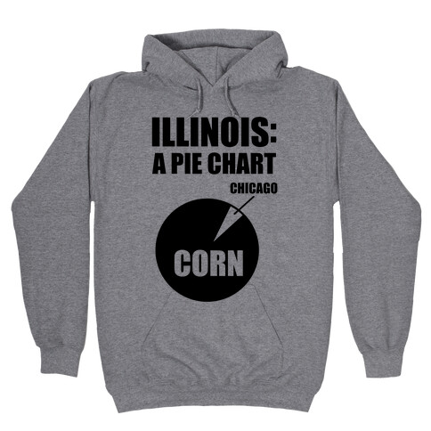 Illinois: A Pie Chart Hooded Sweatshirt