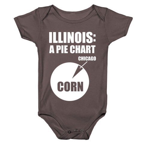 Illinois: A Pie Chart Baby One-Piece