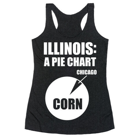 Illinois: A Pie Chart Racerback Tank Top