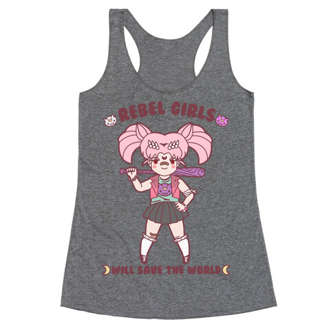 Rebel Girls Will Save The World Mini Moon Racerback Tank Top