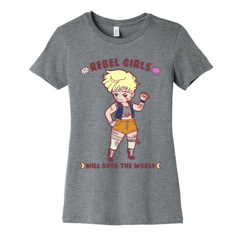 Rebel Girls Will Save The World Uranus Parody Womens T-Shirt