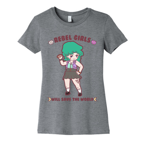 Rebel Girls Will Save The World Neptune Womens T-Shirt